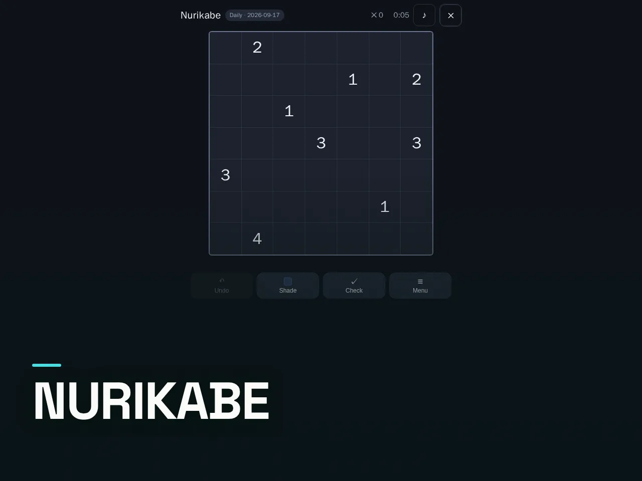 Screenshot of Nurikabe
